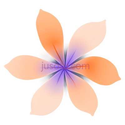 花,抽象,橙色,紫色, PNG
