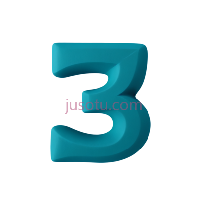 数字,3D立体,蓝色, PNG