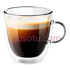 咖啡杯,双层玻璃PNG