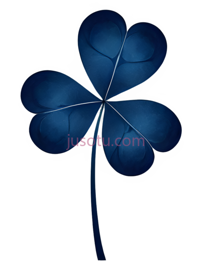 四叶草,抽象,蓝色, PNG
