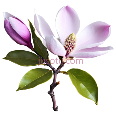 木兰花,自然,粉色,绿色, PNG
