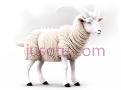 羊,卡通,白色PNG