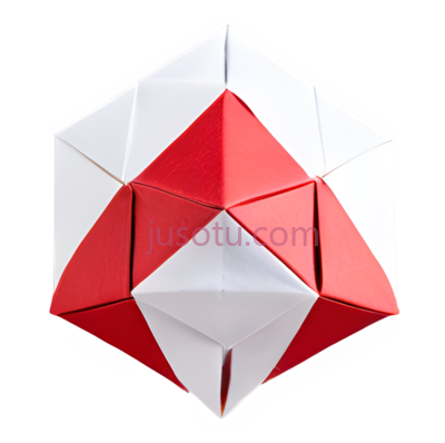 折纸,几何,红色,白色, PNG