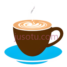 咖啡杯,卡通,棕色,蓝色PNG