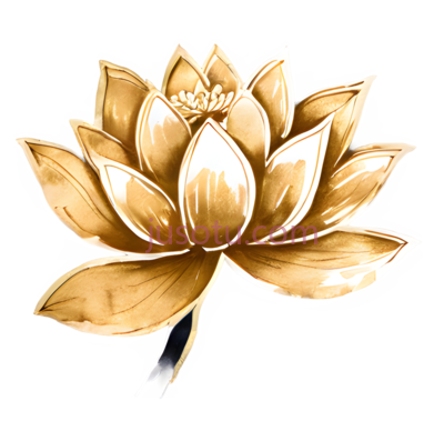 金箔,莲花, PNG
