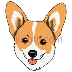 柯基犬,卡通,棕色,白色PNG