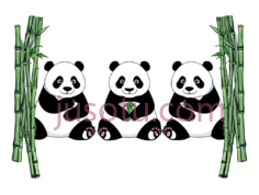 熊猫,竹林PNG