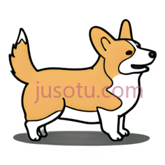 柯基犬,轮廓,线条, PNG