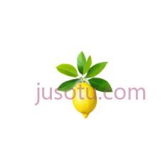 黄色柠檬,绿叶PNG