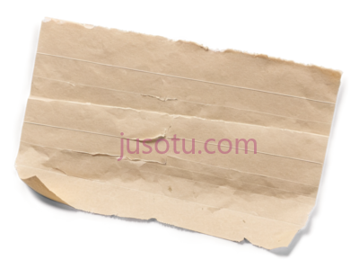纸片,撕裂边缘,浅黄色, PNG