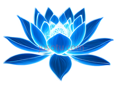 莲花,抽象,蓝色, PNG