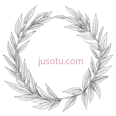 铅笔素描,桂冠, PNG