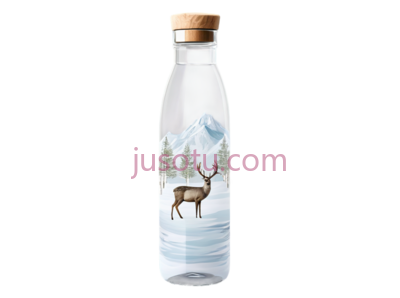 玻璃瓶子,鹿,棕色, PNG