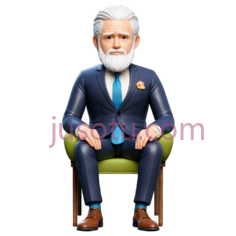 玩偶,正式西装,蓝色PNG