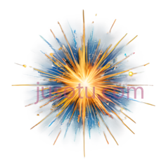 烟花,抽象,黄色,蓝色PNG