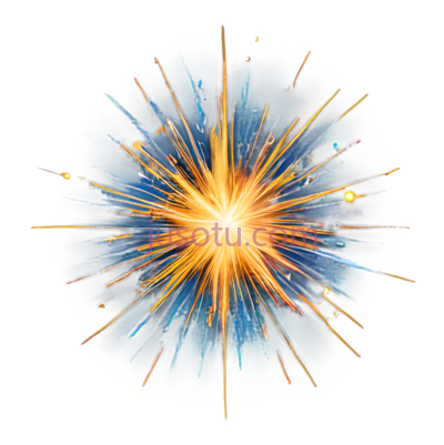 烟花,抽象,黄色,蓝色, PNG