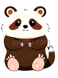 熊猫,卡通,白色, 棕色PNG