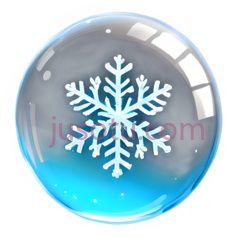 雪花,球体内的图案,白色PNG