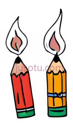 蜡烛,卡通,黄色PNG
