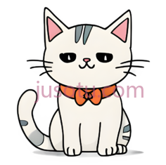 猫,卡通,白色, 灰色, 橙色PNG