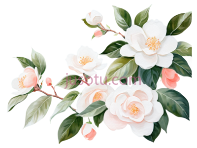 棕榈藤,白山茶花, PNG