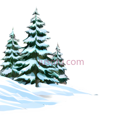 雪松,插画,绿色, PNG
