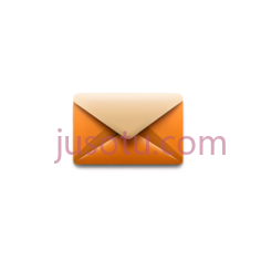 信封,橙色PNG