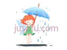 仙女,下雨,打伞PNG