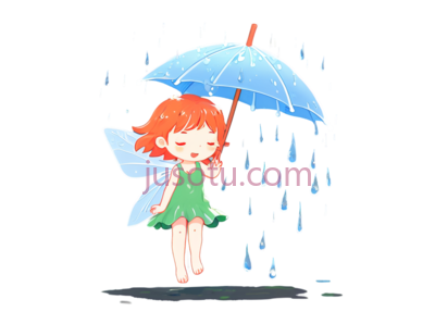 仙女,下雨,打伞, PNG