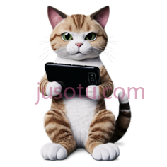 猫,卡通,橘白相间PNG