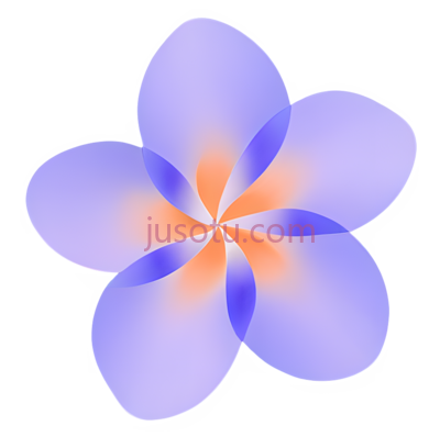 花,抽象,紫色,橙色, PNG