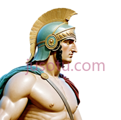 雕像,古希腊,金色,蓝色,绿色PNG