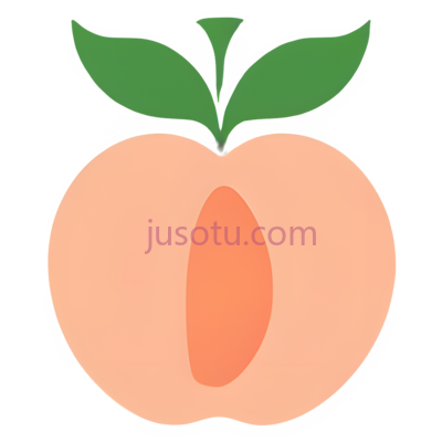 桃子,卡通,橙色, PNG