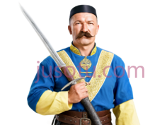 士兵,军装,蓝色上衣, 黄色袖口,领子PNG