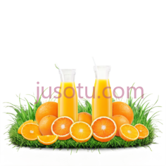 水果,草地,橙子,橙汁PNG