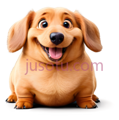 卡通狗,3D动画,棕色PNG