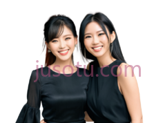 两位年轻女性,优雅,黑色PNG