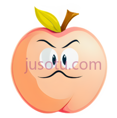 桃子,卡通,橙色PNG