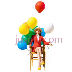 卡通人物,休闲,红色PNG