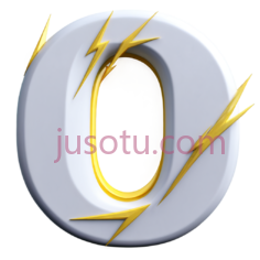 字母O,3D,白色,黄色PNG