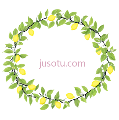 圆形,柠檬藤, PNG