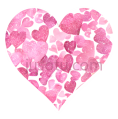 心形,水彩画,粉色PNG