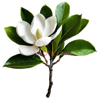木兰花,自然,白色,绿色, PNG