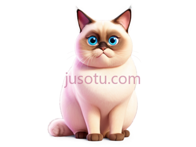 猫,卡通,浅粉色, PNG