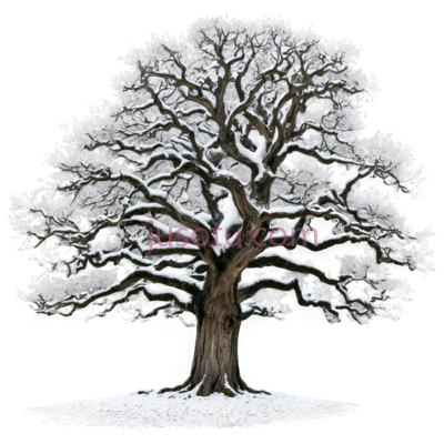 橡树,雪, PNG