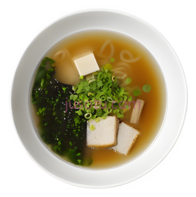 豆腐汤,白色碗, 棕色汤汁, PNG