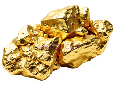 金块,不规则形状,金黄色, PNG