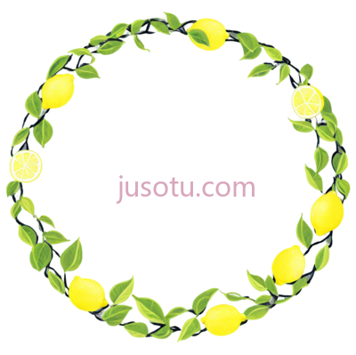 圆形,柠檬藤, PNG