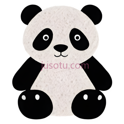 熊猫,毛绒, PNG