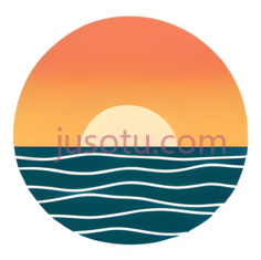 日落,插画,橙色,黄色,蓝色PNG